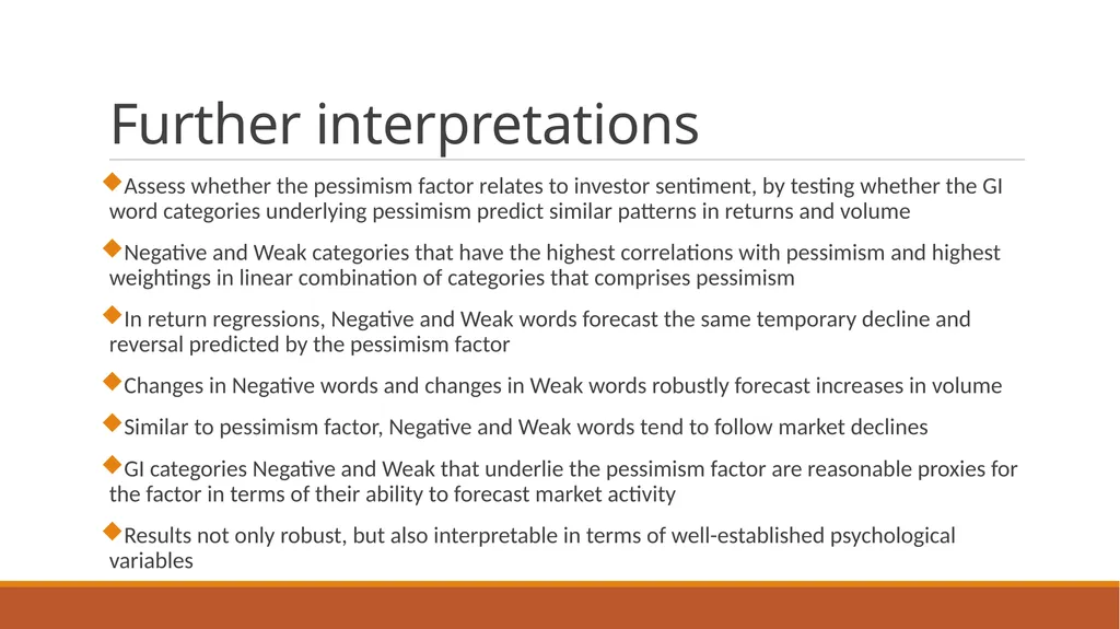 Giving Content to Investor Sentiment: The Role of - slide 14 of 17