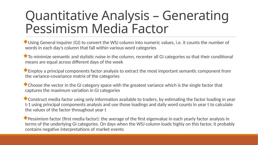 Giving Content to Investor Sentiment: The Role of - slide 6 of 17