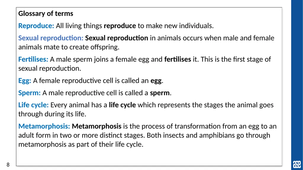 Living things and their habitats Comparing the - slide 8 of 9