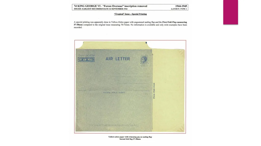 7d AUSTRALIAN AIRLETTERS 1944 -1952 PRESENTED BY - slide 18 of 43