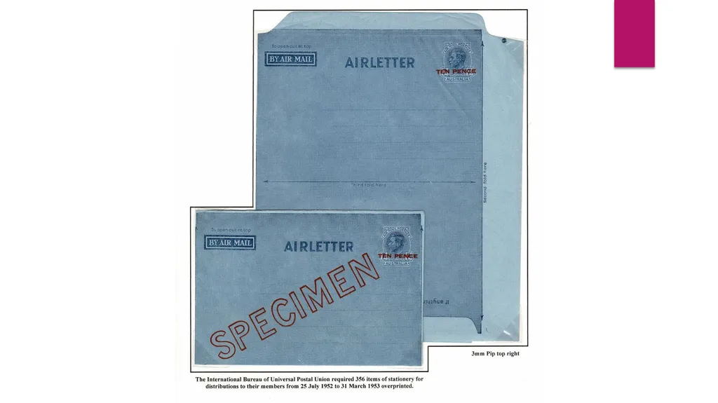 7d AUSTRALIAN AIRLETTERS 1944 -1952 PRESENTED BY - slide 41 of 43