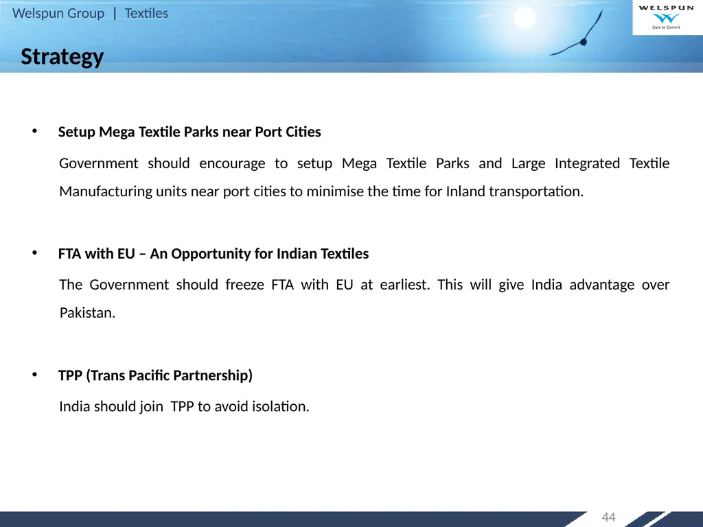Strategy for Increasing India’s Share in Global - slide 44 of 46