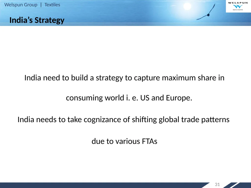 Strategy for Increasing India’s Share in Global - slide 31 of 46