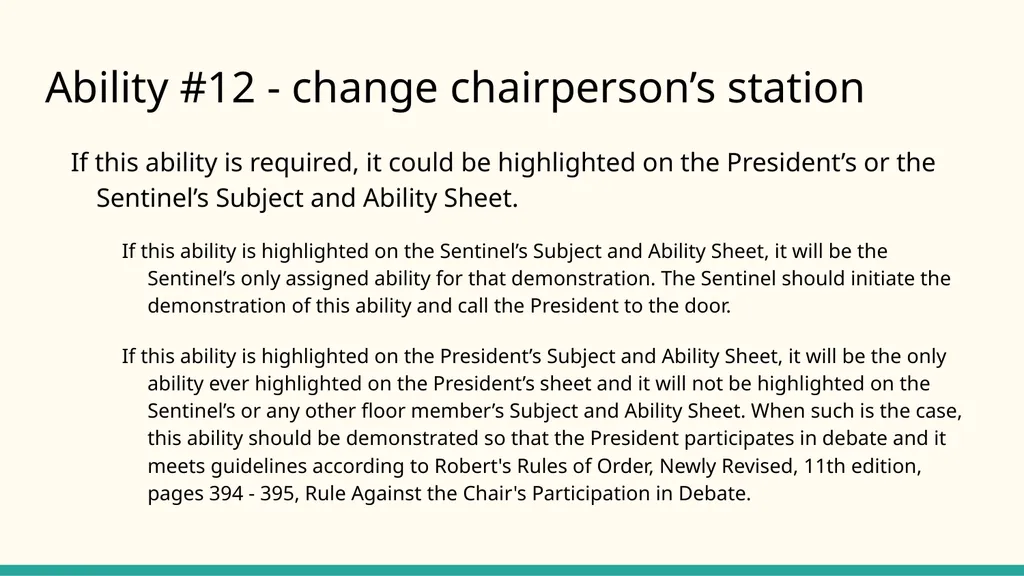 Parliamentary Procedure Guide for FFA Judges Note - slide 10 of 29