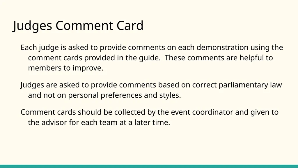 Parliamentary Procedure Guide for FFA Judges Note - slide 13 of 29