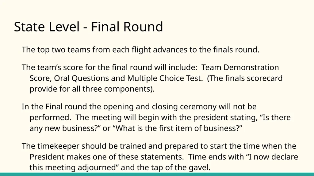 Parliamentary Procedure Guide for FFA Judges Note - slide 22 of 29