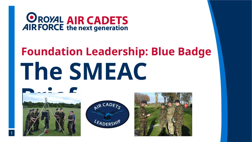 Foundation Leadership: Blue Badge The SMEAC Brief - slide 1 of 31