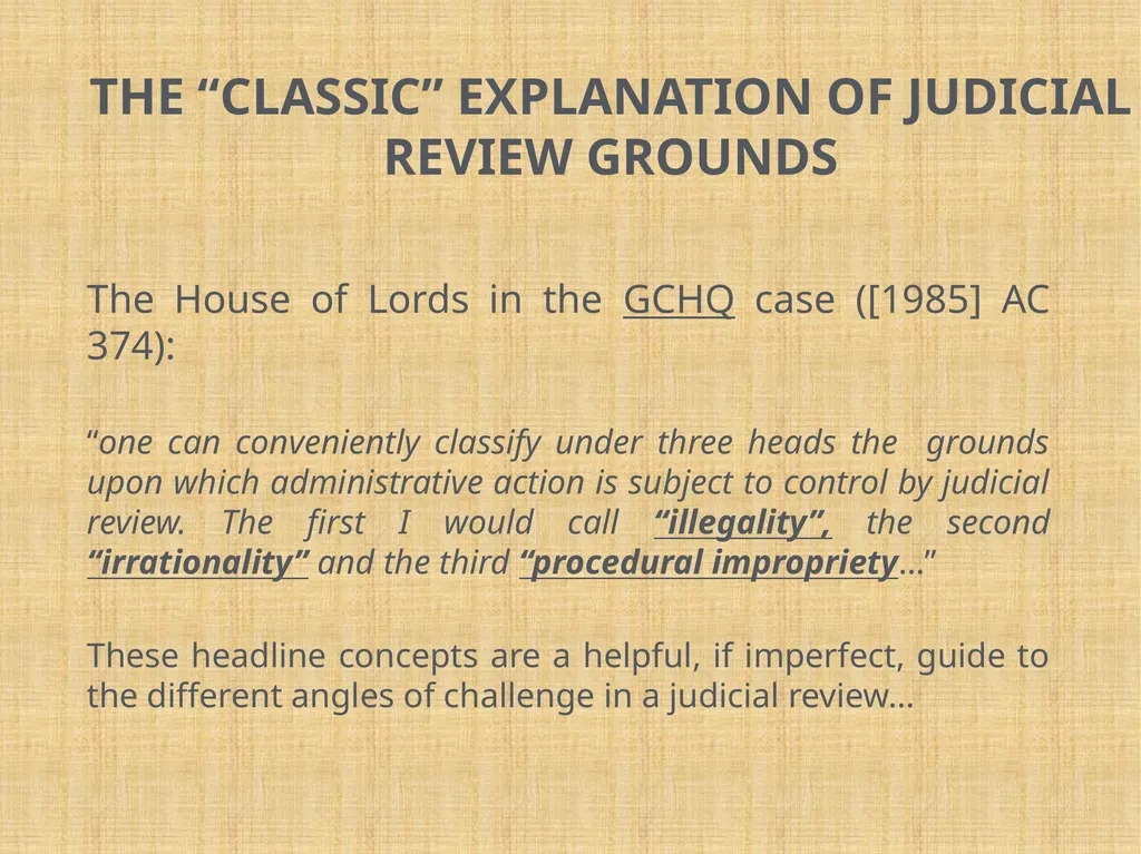 GROUNDS FOR JUDICIAL REVIEW Darryl Hutcheon 19 - slide 2 of 9