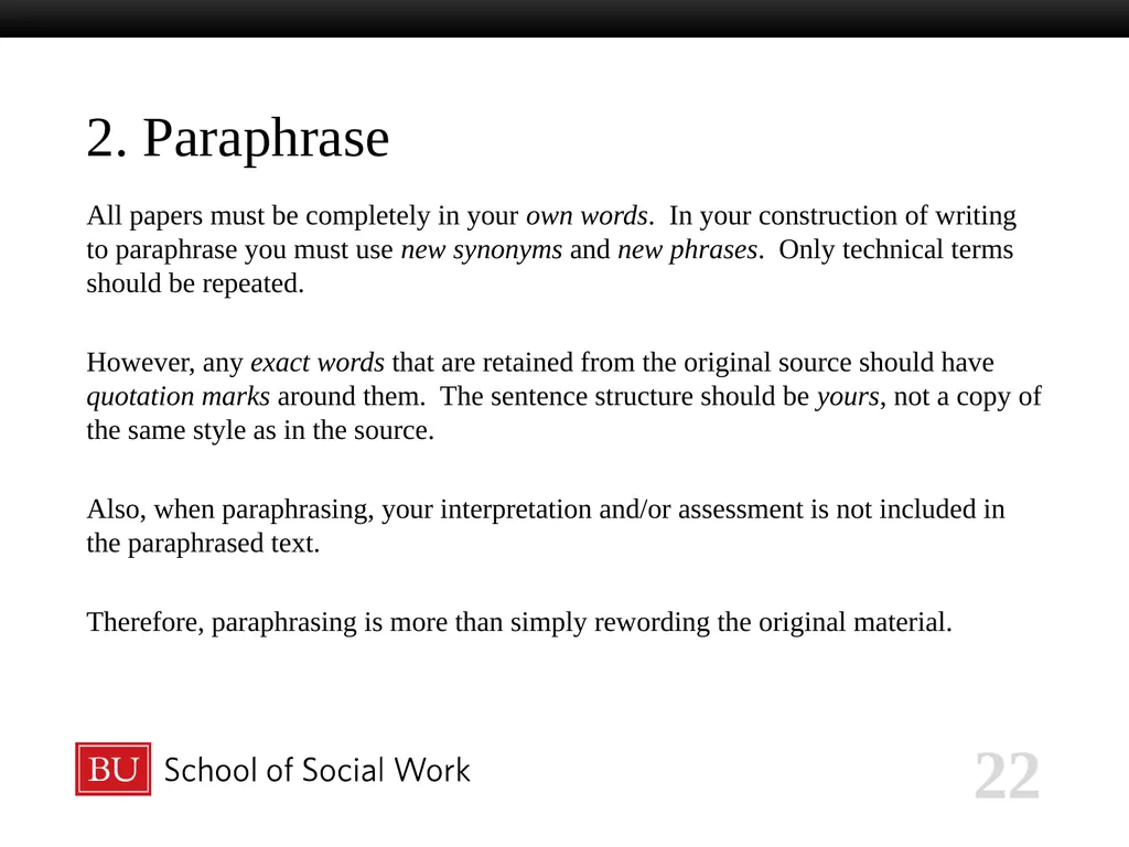 ACADEMIC HONESTY 2023-2024 Six Fundamental Values - slide 22 of 41