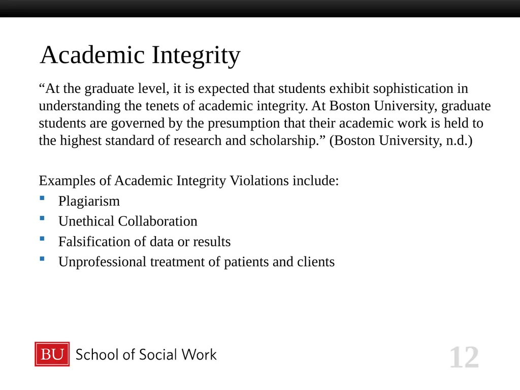 ACADEMIC HONESTY 2023-2024 Six Fundamental Values - slide 12 of 41
