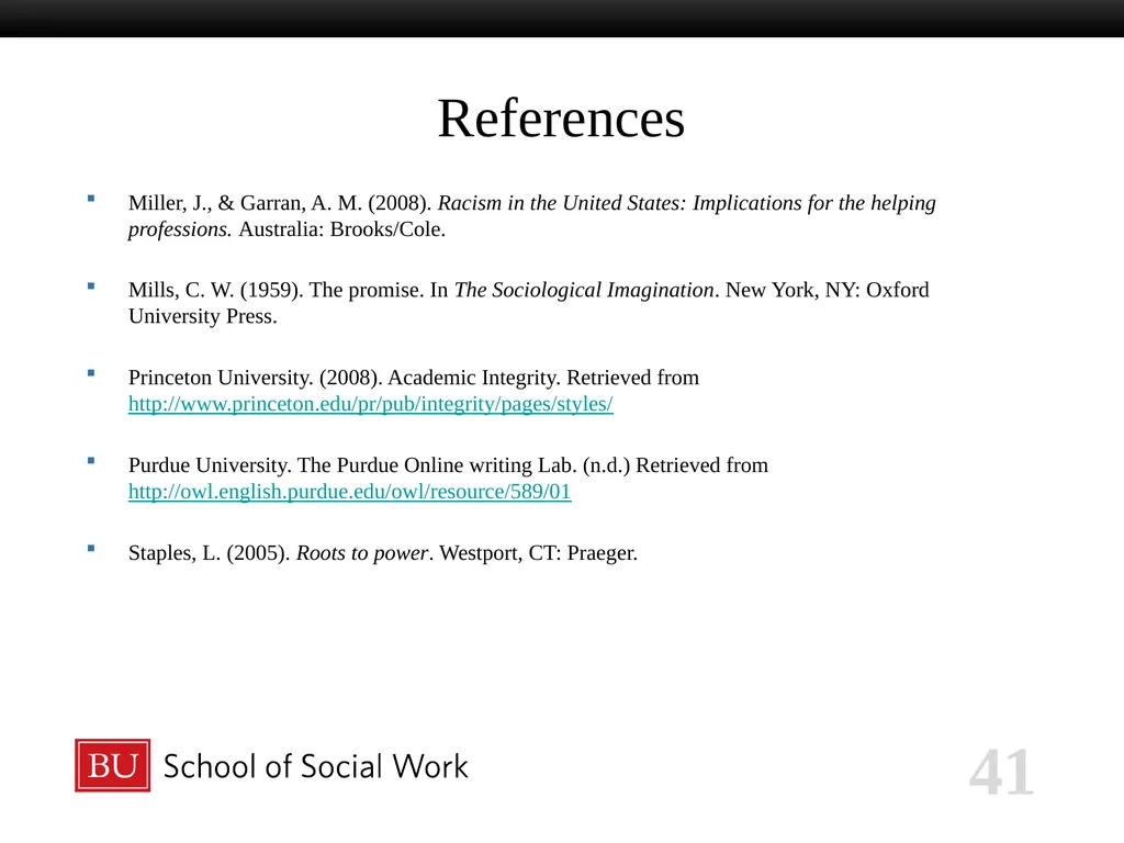 ACADEMIC HONESTY 2023-2024 Six Fundamental Values - slide 41 of 41