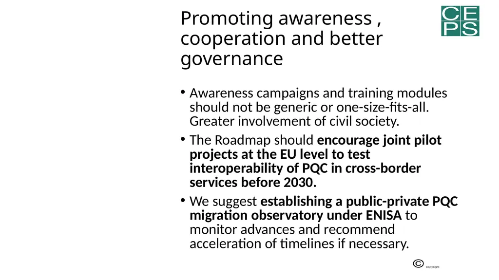 CEPS Task Force on Strengthening the EU Transition - slide 21 of 26