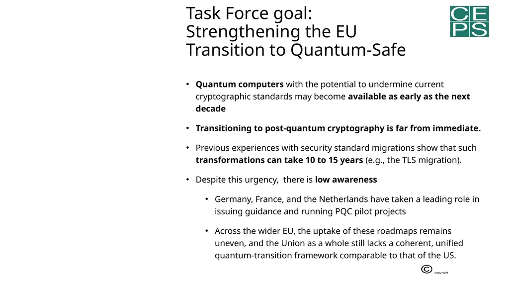 CEPS Task Force on Strengthening the EU Transition - slide 3 of 26