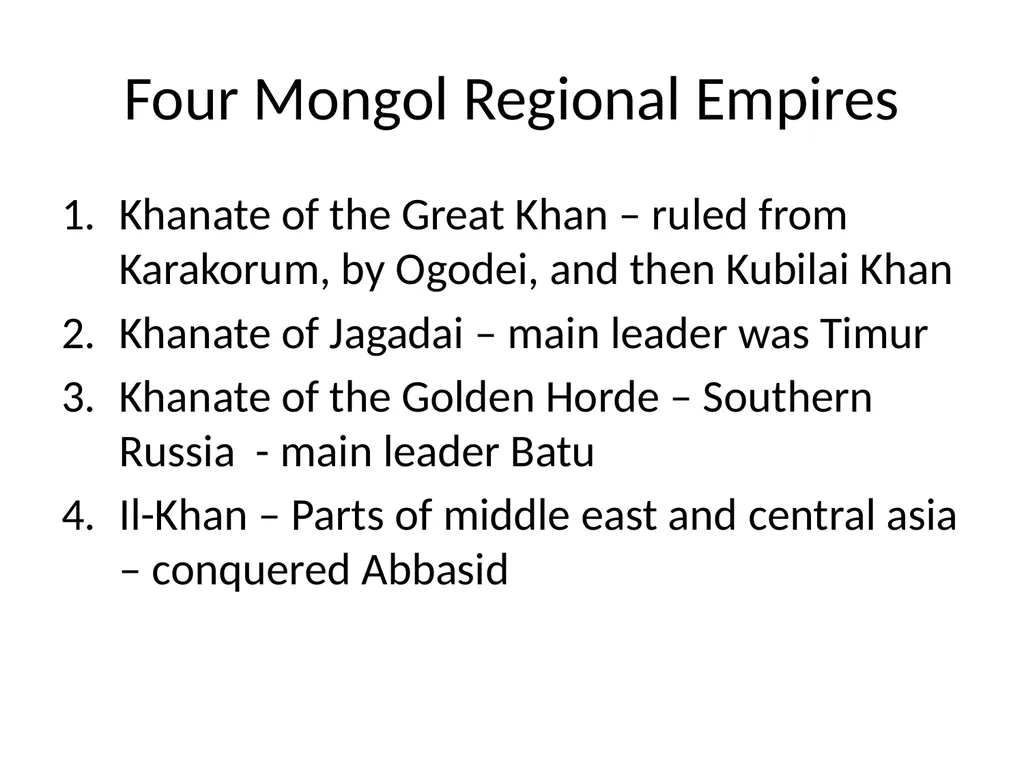 The Mongols Mongols Groups of nomadic tribes in - slide 7 of 13