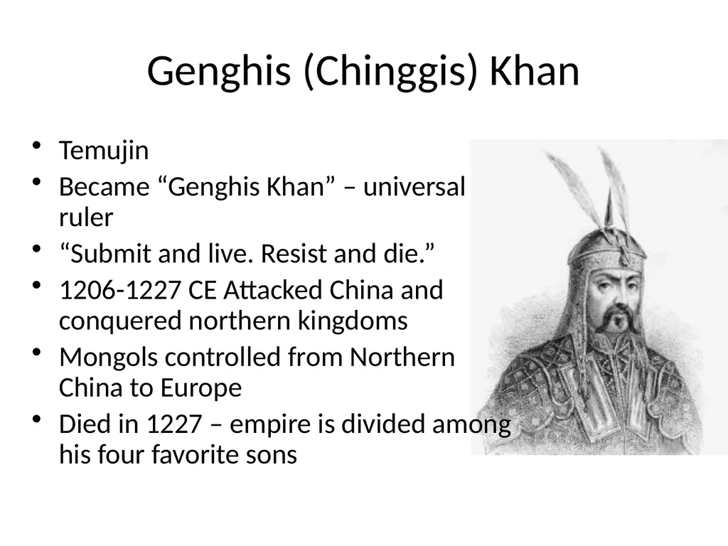 The Mongols Mongols Groups of nomadic tribes in - slide 3 of 13