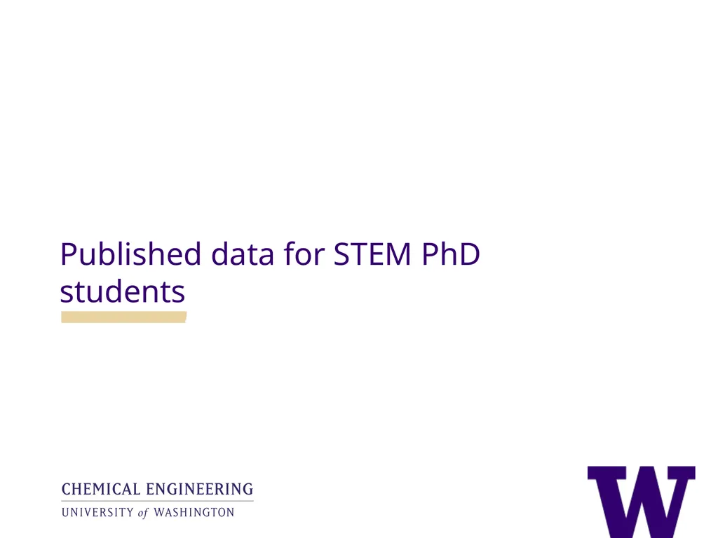 Analysis of the utility of the GRE in UW ChemE - slide 3 of 25