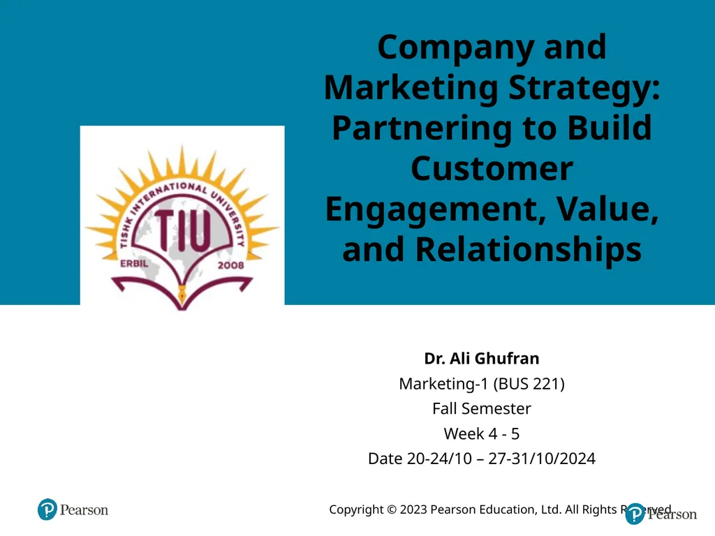 Company and Marketing Strategy: Partnering to - slide 1 of 52