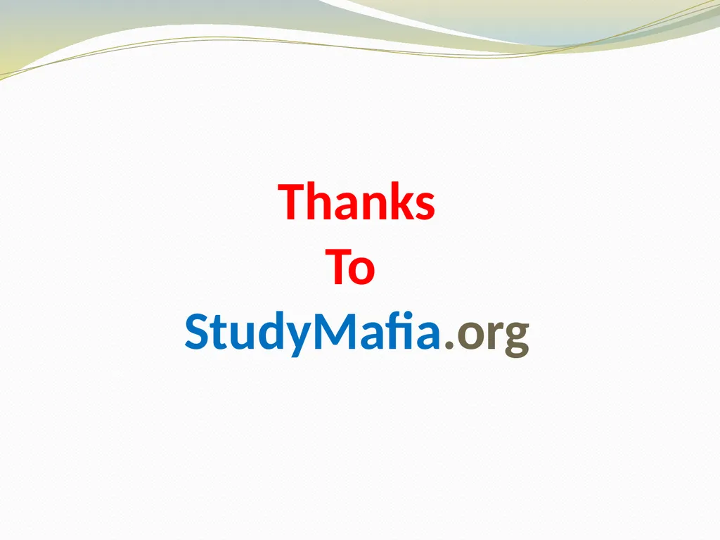 StudyMafia.Org Submitted To: Submitted By: - slide 14 of 14