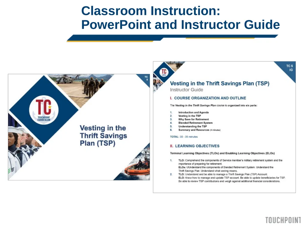 Introduction to Touchpoint Curriculum TC 1 Agenda - slide 12 of 19
