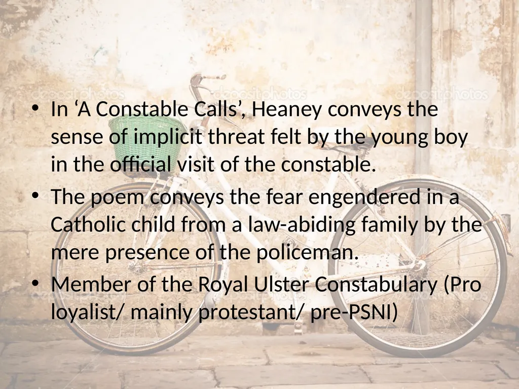 A Constable Calls Seamus Heaney In ‘A Constable - slide 2 of 12