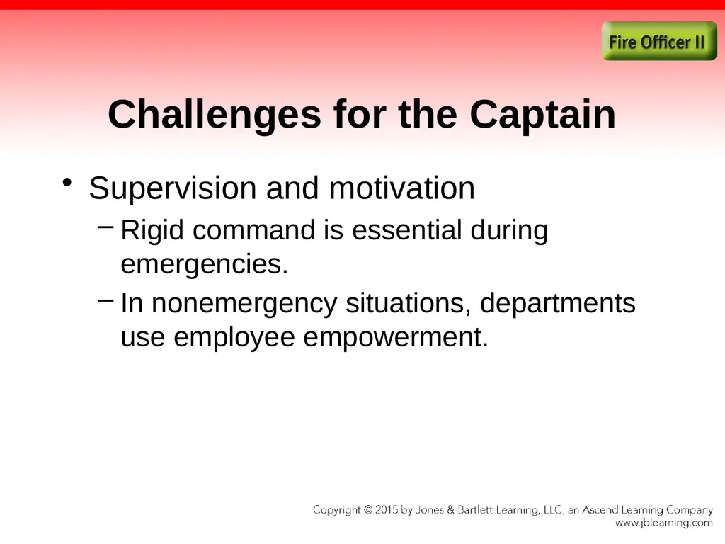 Chapter 1 Introduction to the Fire Officer Fire - slide 56 of 65