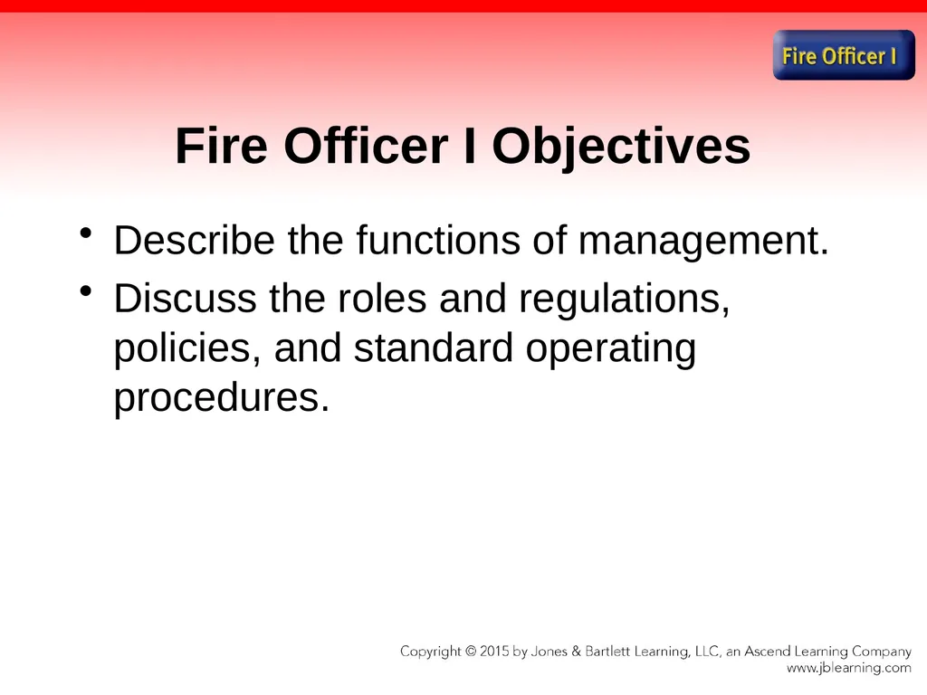 Chapter 1 Introduction to the Fire Officer Fire - slide 3 of 65