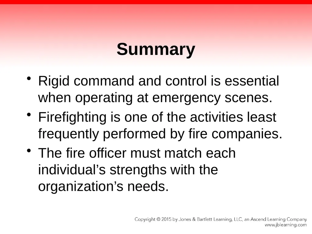 Chapter 1 Introduction to the Fire Officer Fire - slide 65 of 65