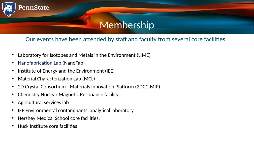 Goals Foster a sense of community among staff and - slide 5 of 9