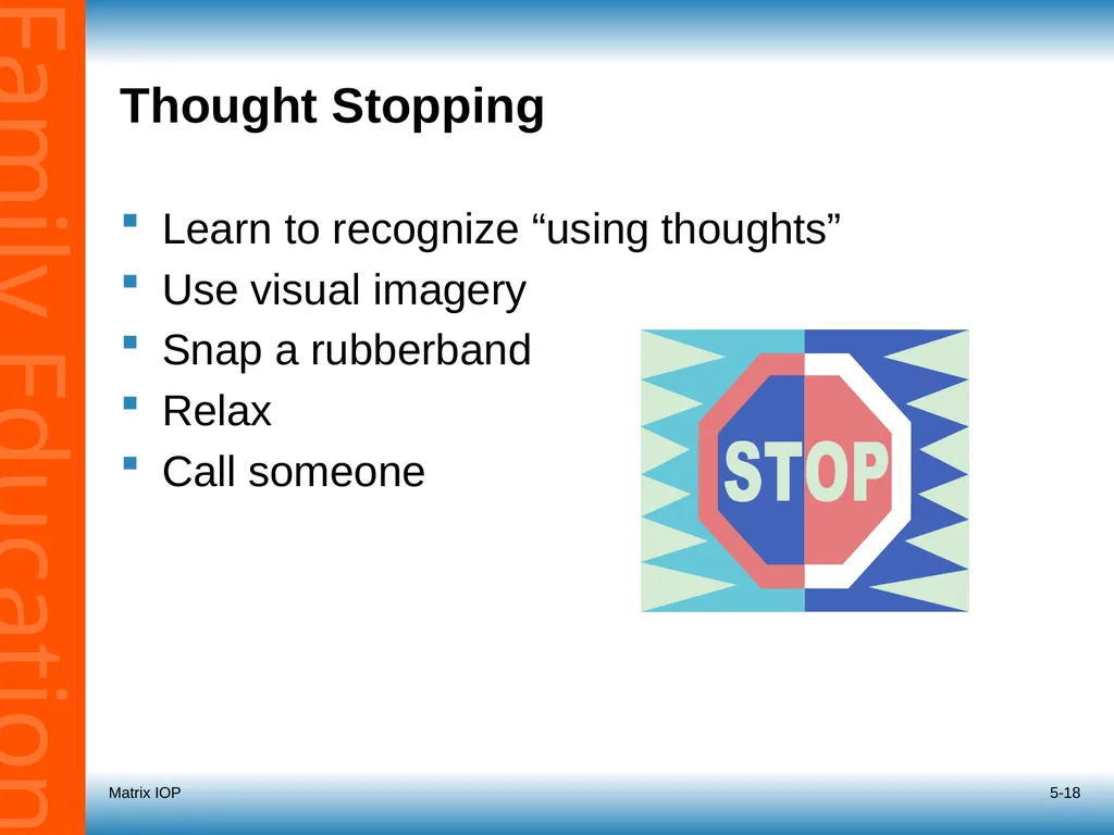 5-1 Session 5: Roadmap for Recovery Recovery - slide 18 of 32