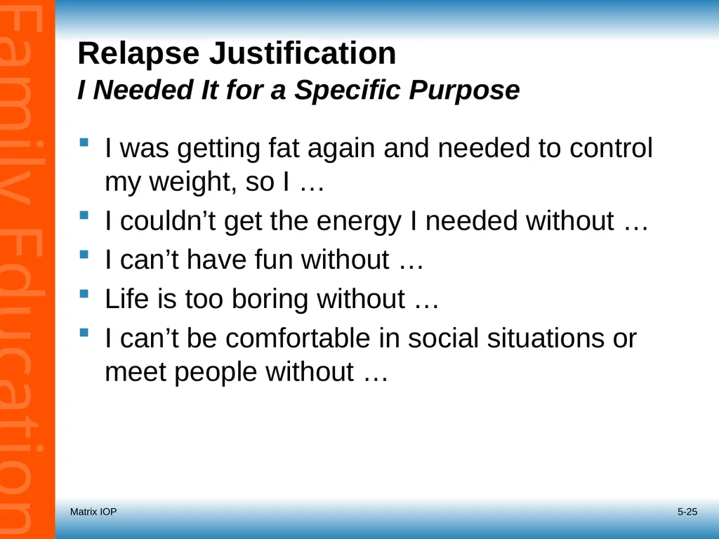 5-1 Session 5: Roadmap for Recovery Recovery - slide 25 of 32