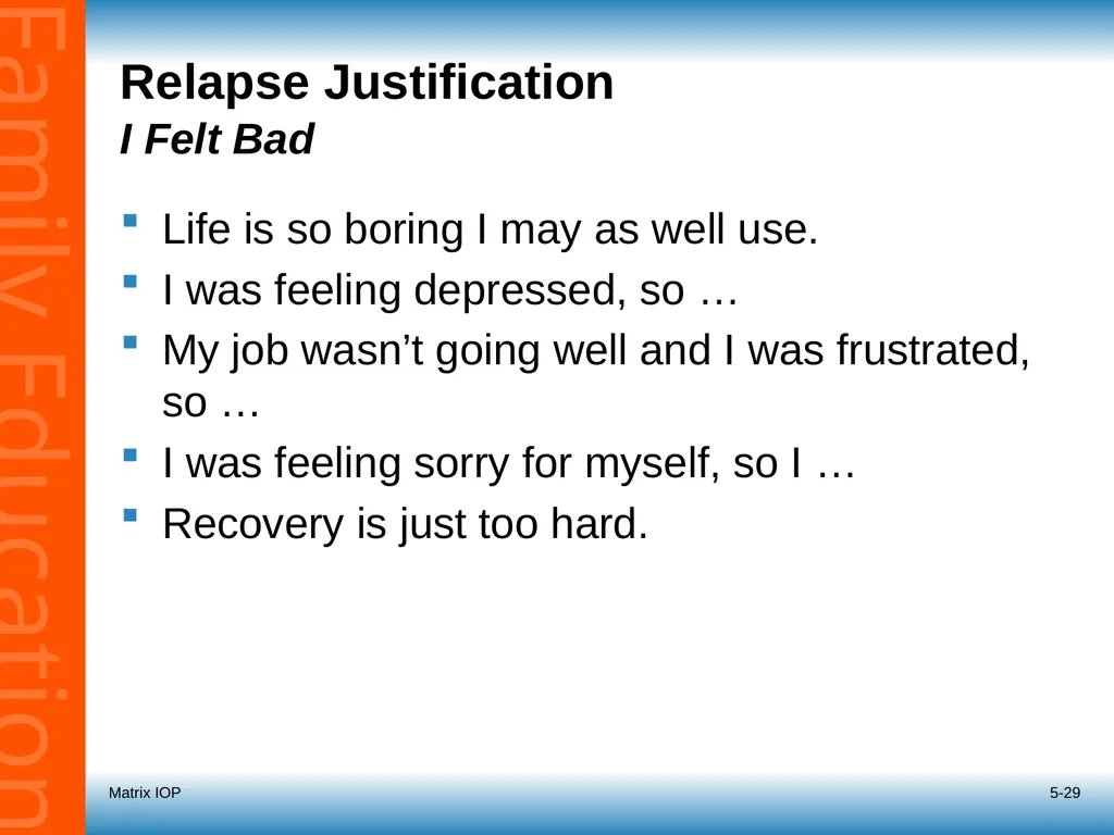 5-1 Session 5: Roadmap for Recovery Recovery - slide 29 of 32