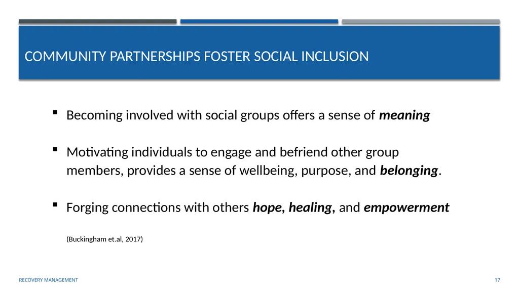 Supporting Social Inclusion and Advocacy Module 7 - slide 17 of 40