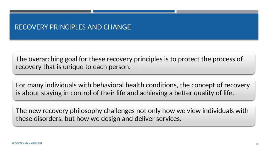 Building an organizational Recovery-Oriented - slide 17 of 39