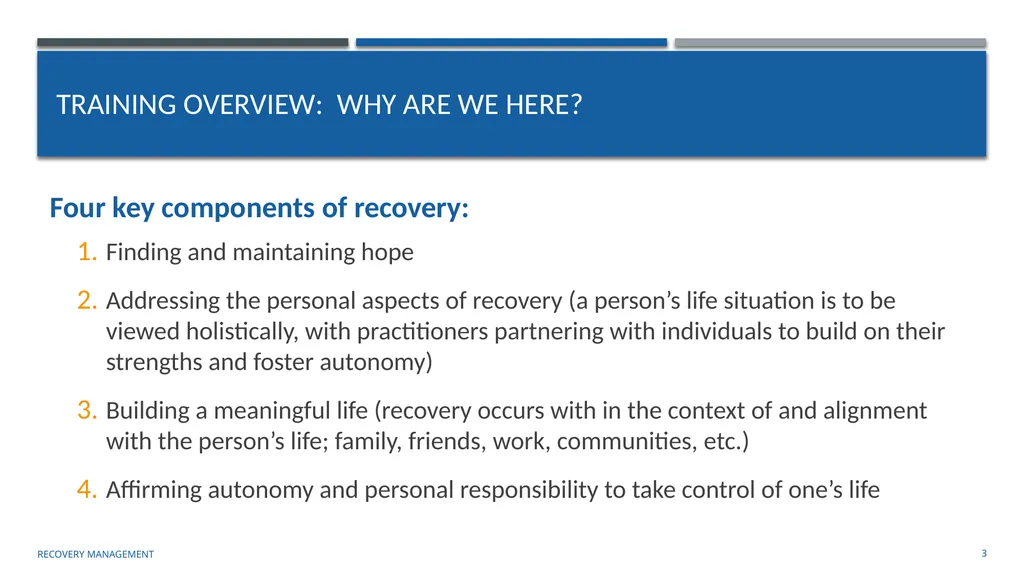 Building an organizational Recovery-Oriented - slide 3 of 39