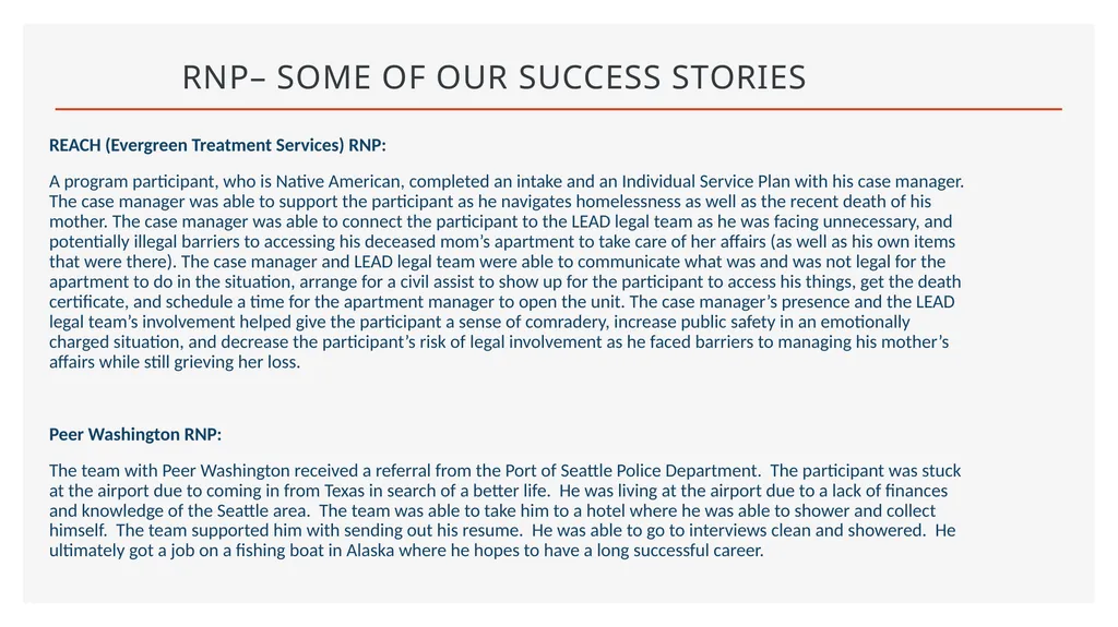 Recovery Navigator Program by Susan Peacey, King - slide 10 of 12
