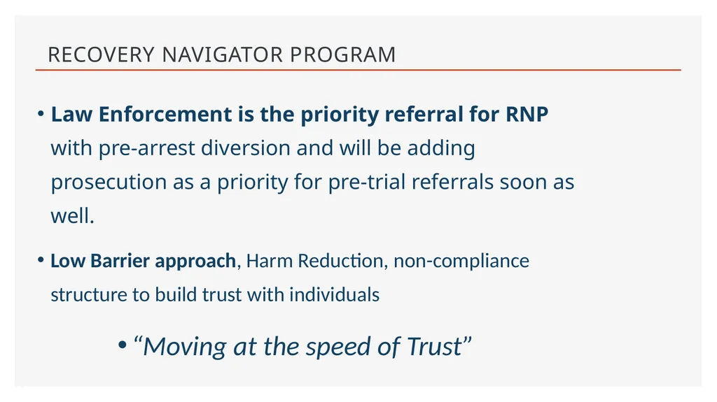 Recovery Navigator Program by Susan Peacey, King - slide 2 of 12