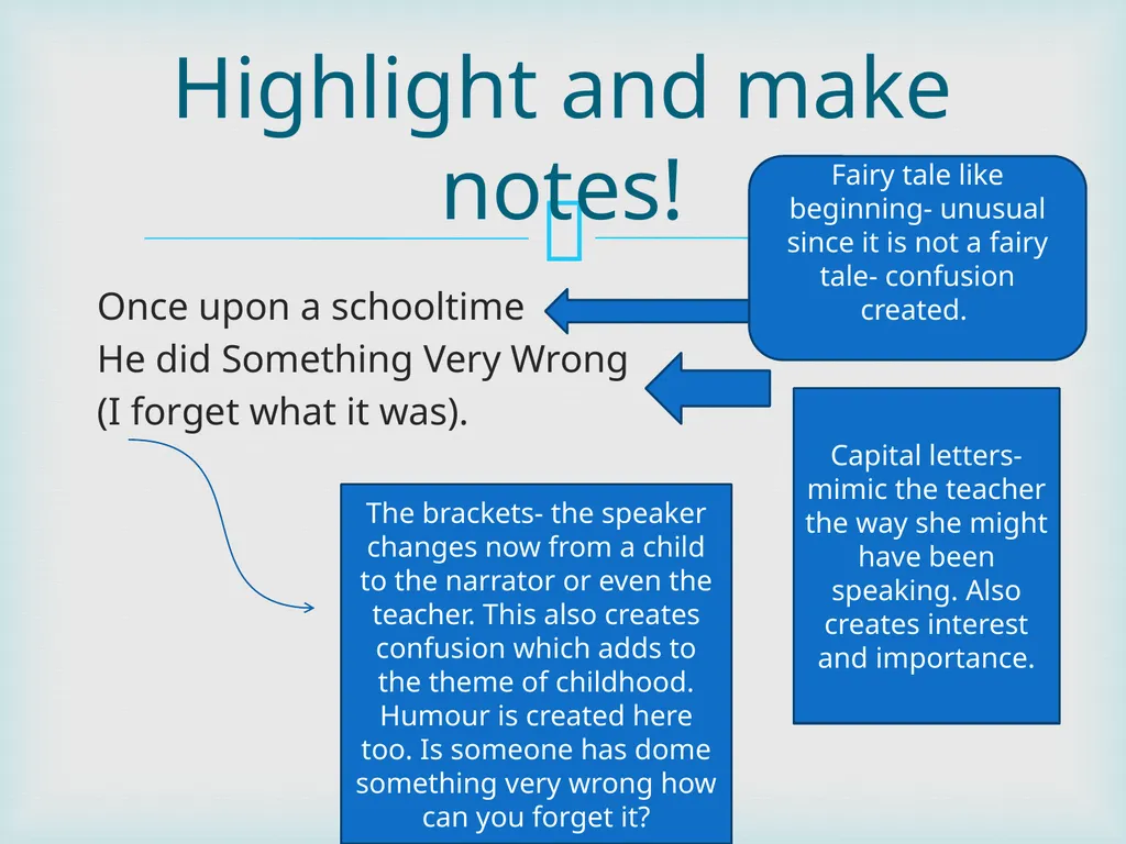 Half- past Two Ursula Fanthorpe Annotate your - slide 4 of 14
