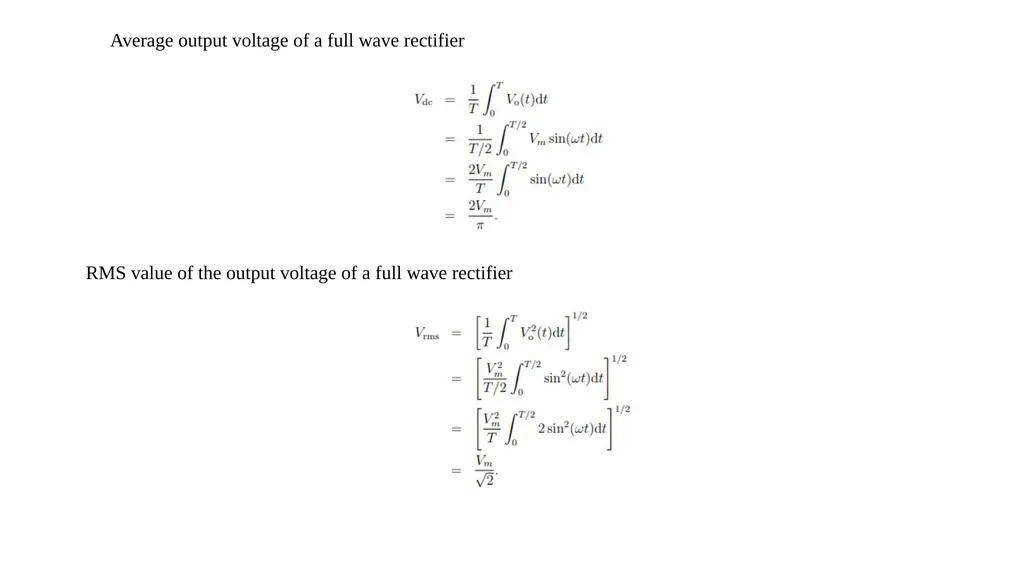Rectifiers Half wave and Full wave rectifiers - slide 13 of 16