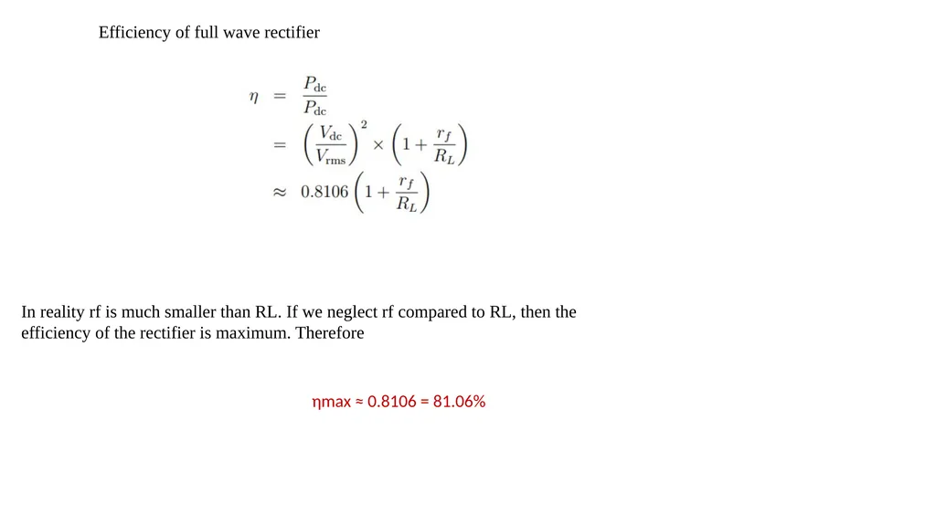 Rectifiers Half wave and Full wave rectifiers - slide 14 of 16
