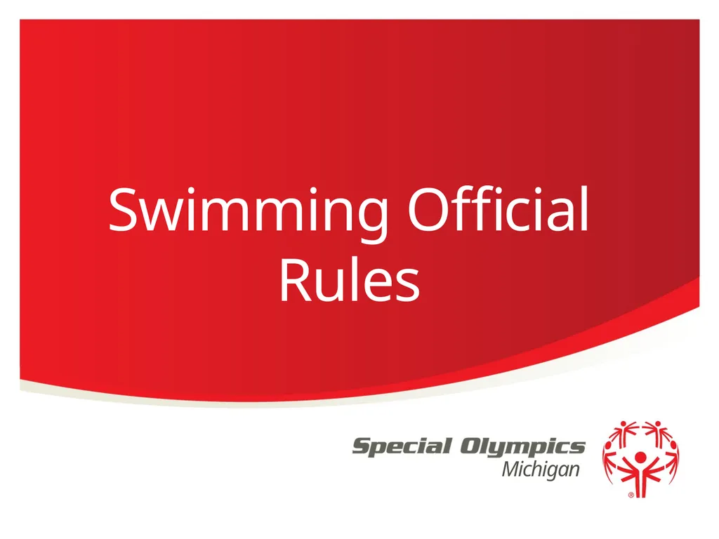 Swimming Official Rules The Basics Sport season: