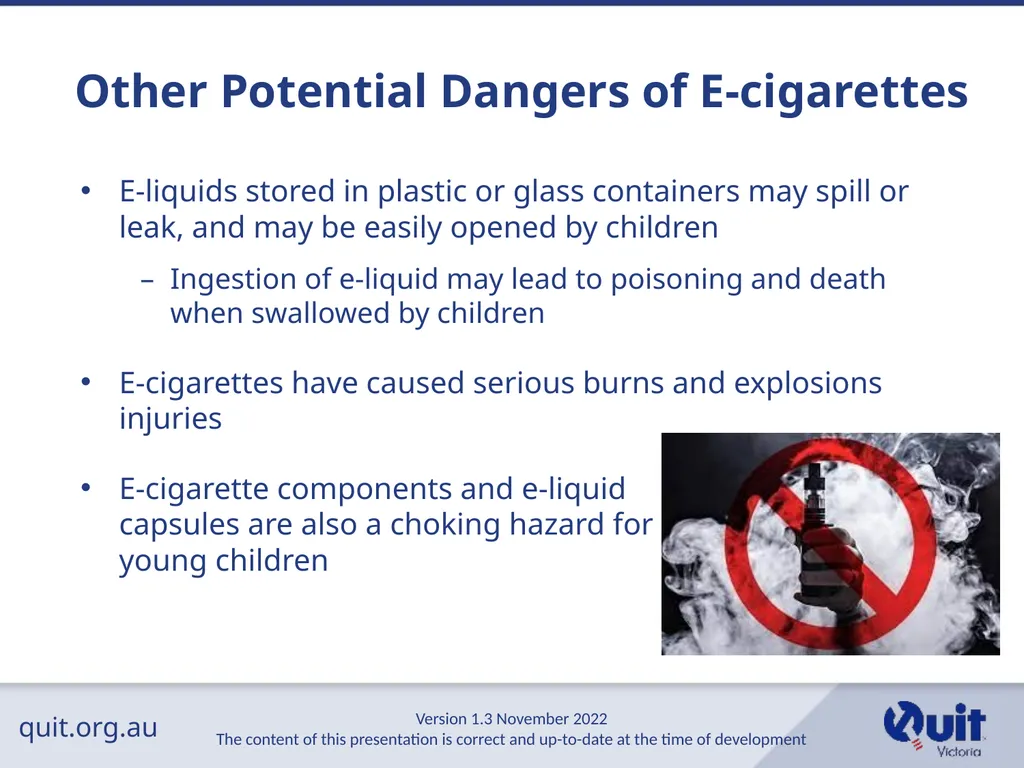 quit.org.au E-cigarettes and Vaping An Overview - slide 15 of 26