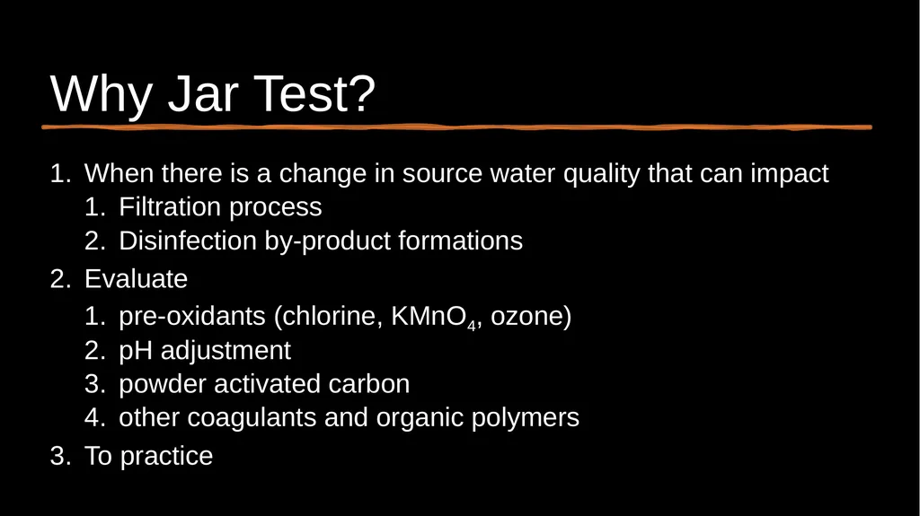Jar Testing Confidence in Results for Plant - slide 3 of 30