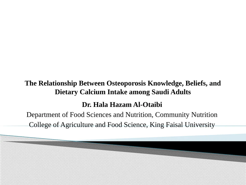 Dr. Hala Hazam Al-Otaibi Department of Food