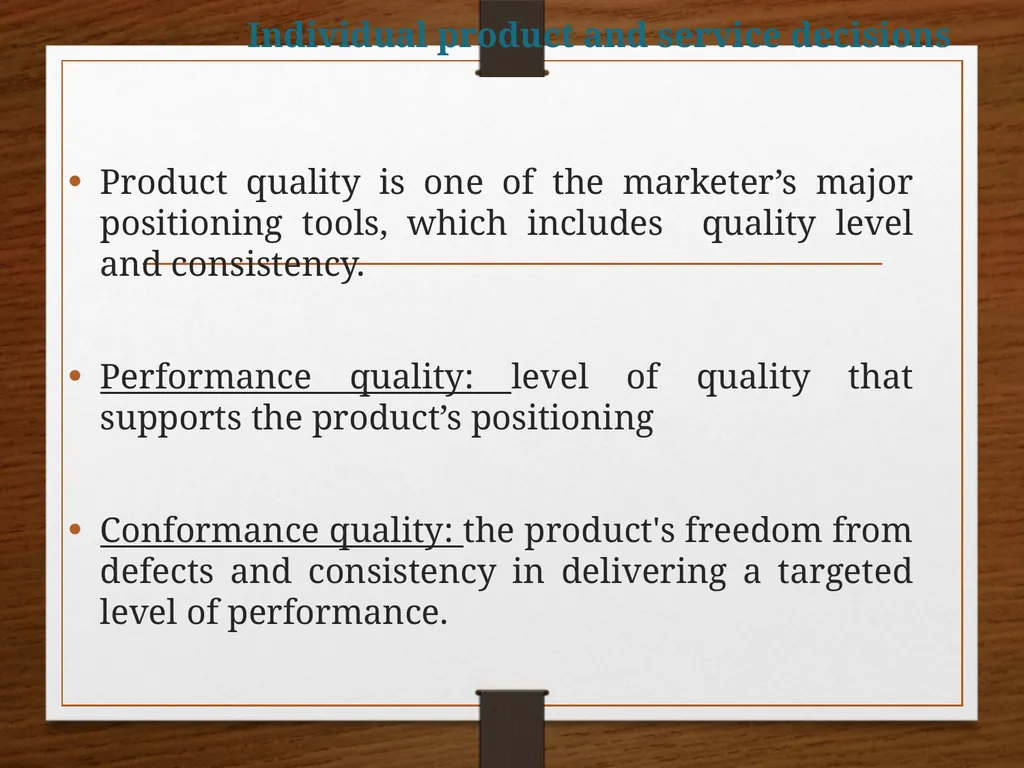 CHAPTER 8 Products, services, brands: Building - slide 18 of 27