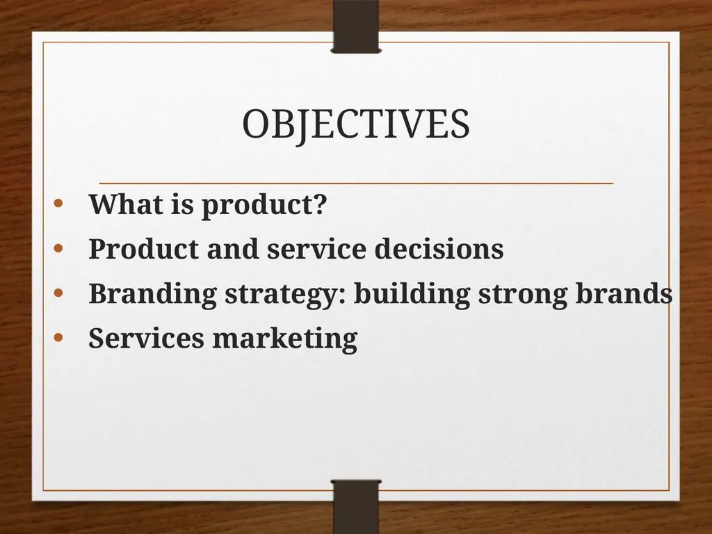 CHAPTER 8 Products, services, brands: Building - slide 2 of 27