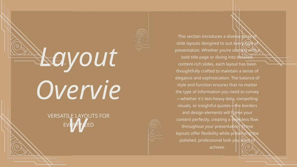 PRESENTATION SLIDES Elegant Border INTRODUCTION - slide 6 of 16