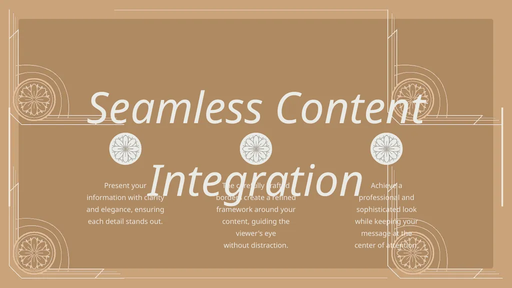 PRESENTATION SLIDES Elegant Border INTRODUCTION - slide 7 of 16