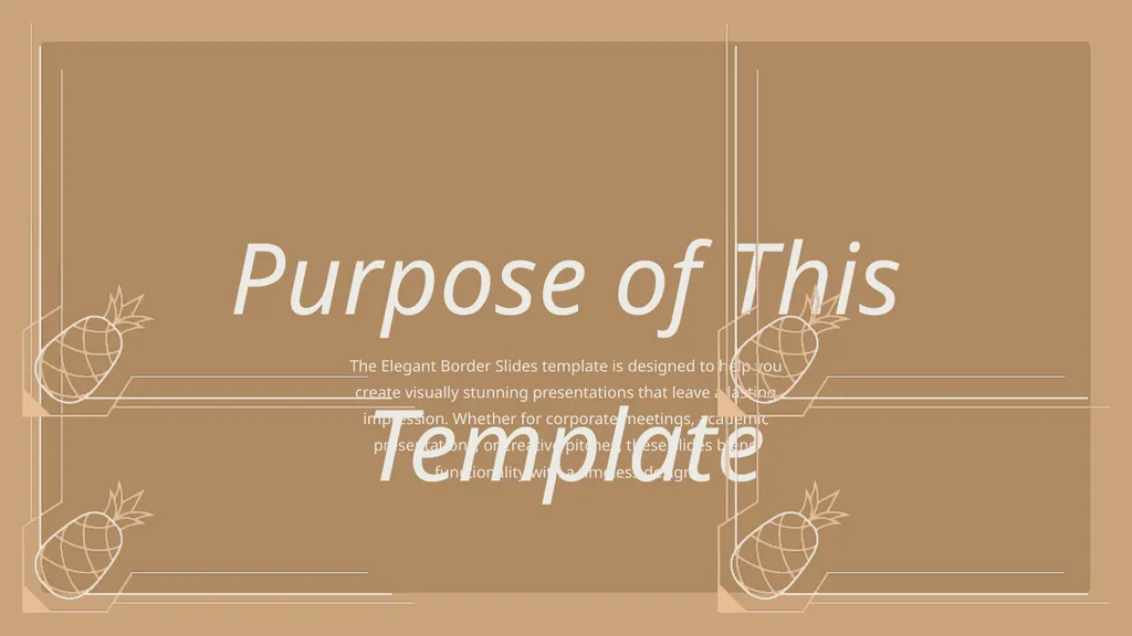 PRESENTATION SLIDES Elegant Border INTRODUCTION - slide 4 of 16