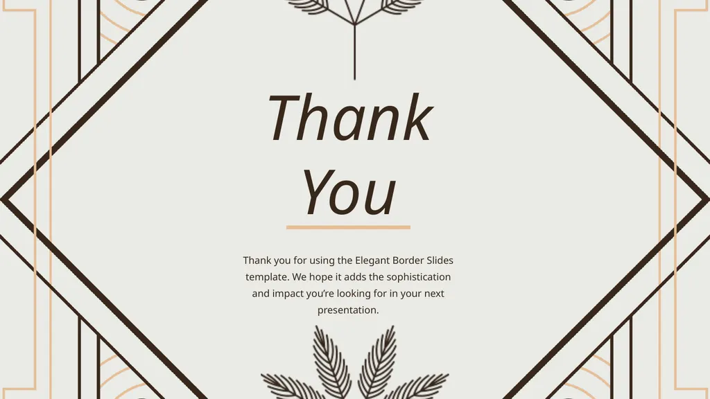 PRESENTATION SLIDES Elegant Border INTRODUCTION - slide 14 of 16