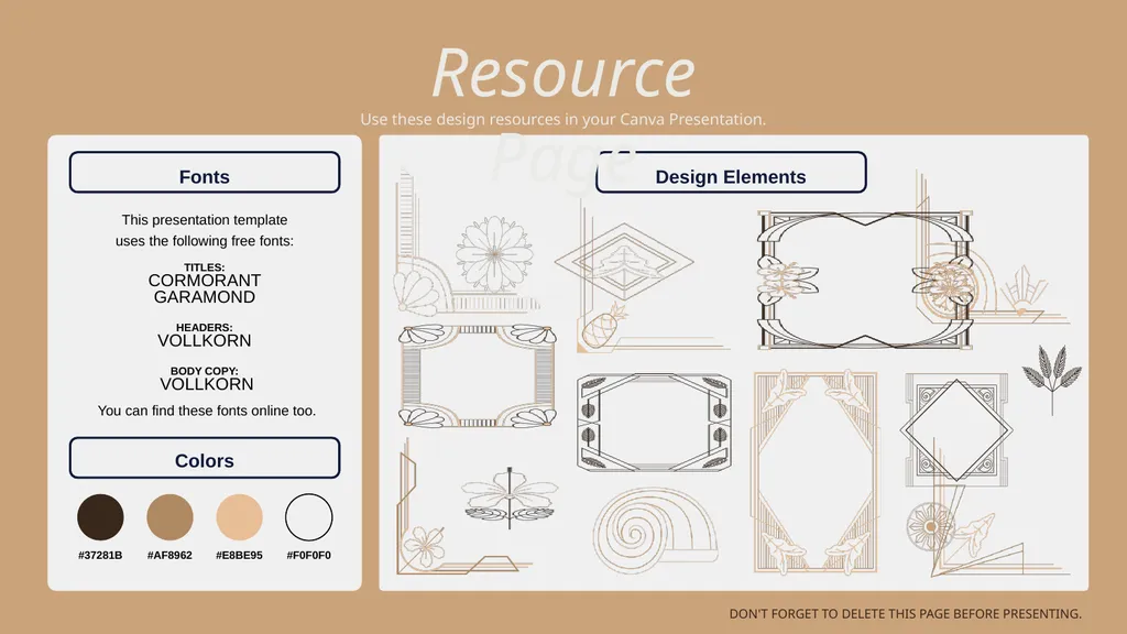 PRESENTATION SLIDES Elegant Border INTRODUCTION - slide 15 of 16